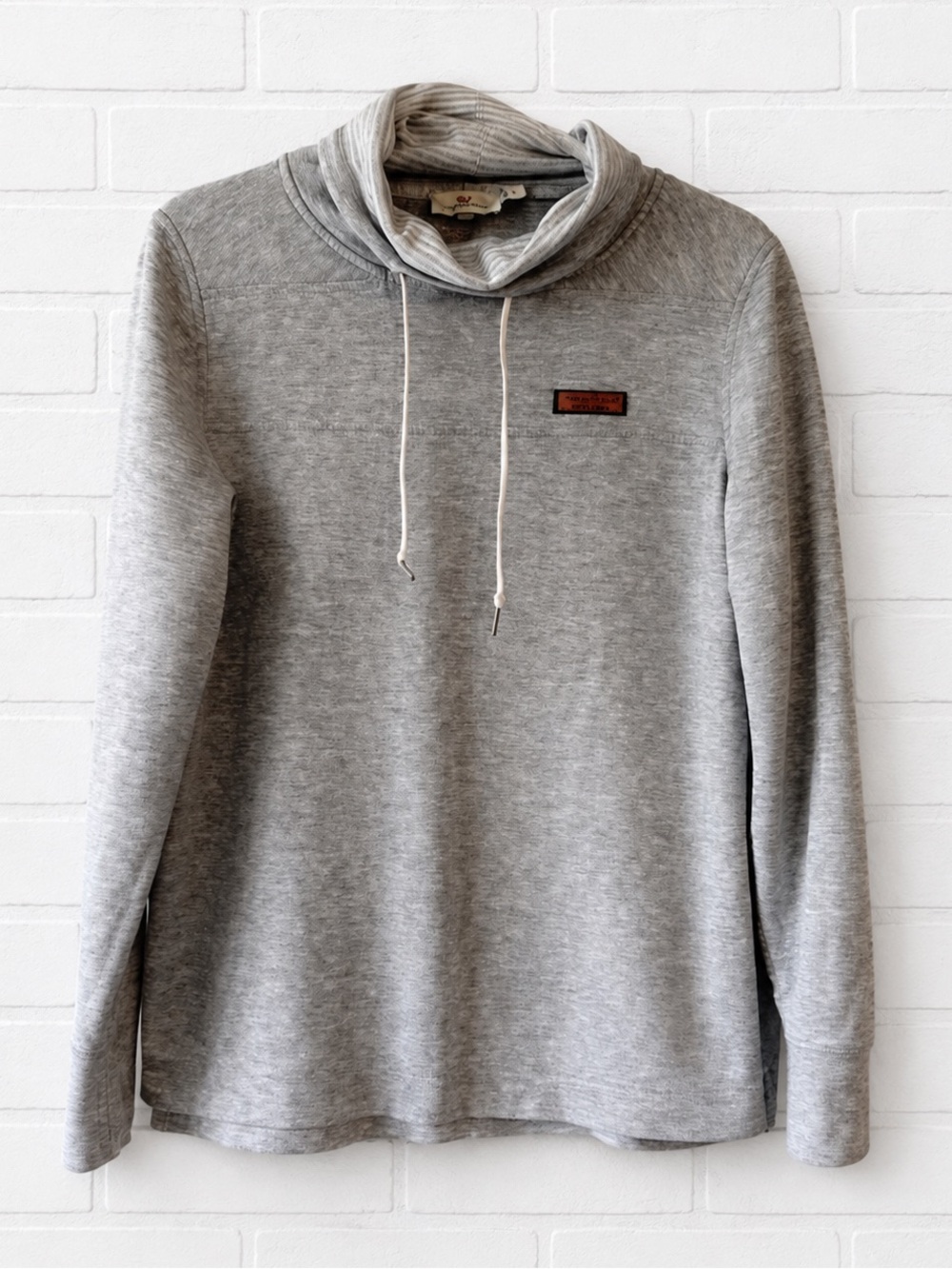 Vineyard Vines Gray Heather Cowl Neck Pullover Sweatshirt Small